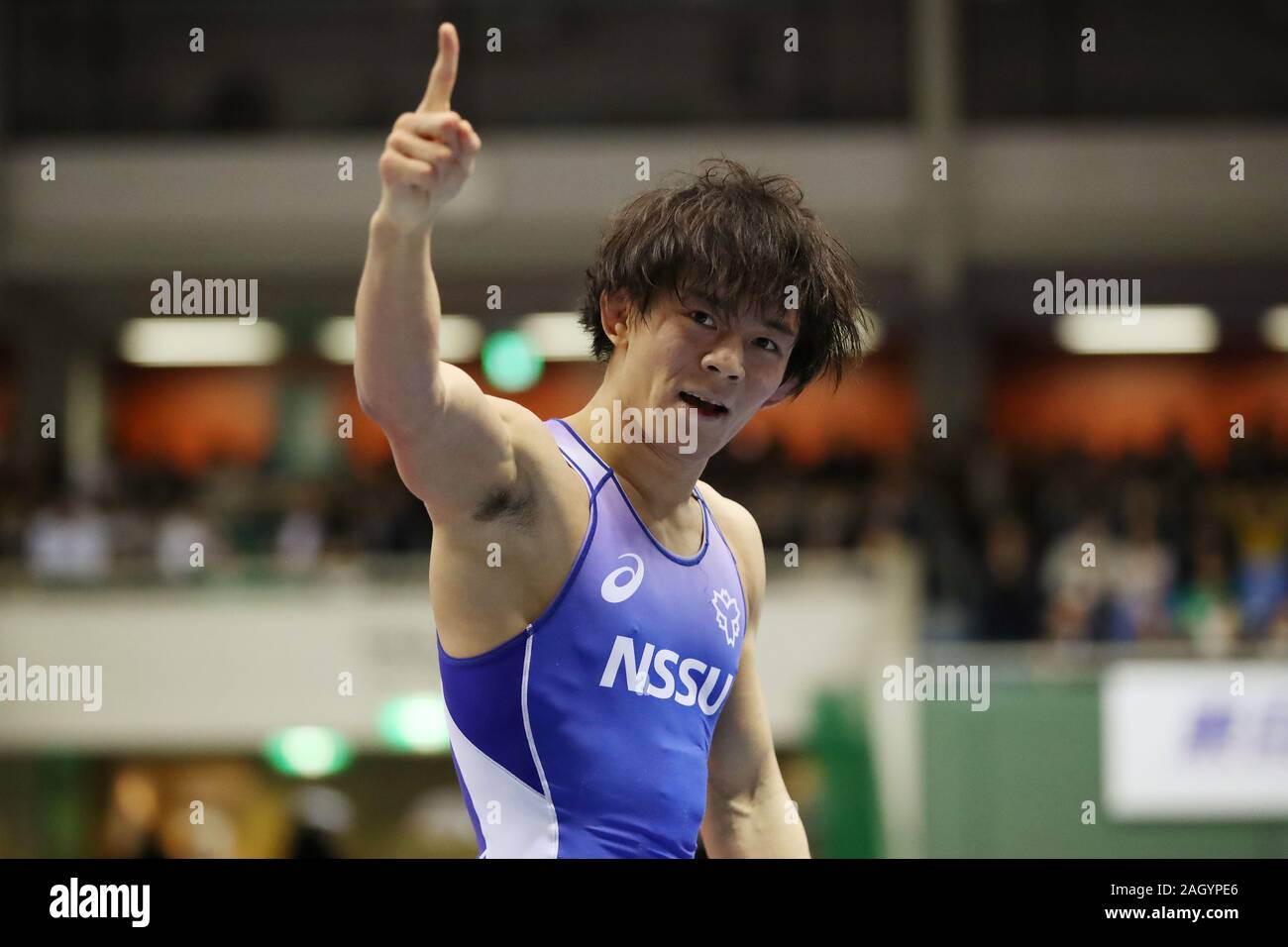 Gymnase de Komazawa, Tokyo, Japon. Dec 22, 2019. Rei Higuchi, le 22 décembre 2019 - Lutte : Toutes Japon Wrestling Championship Men's 57kg nage libre au gymnase de Komazawa, Tokyo, Japon. Credit : YUTAKA/AFLO SPORT/Alamy Live News Banque D'Images