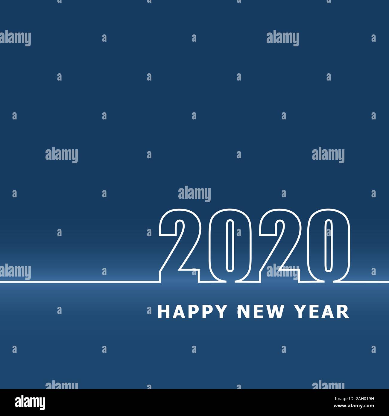 Bonne année 2020 avec classic fond bleu, vecteur d'actions Illustration de Vecteur