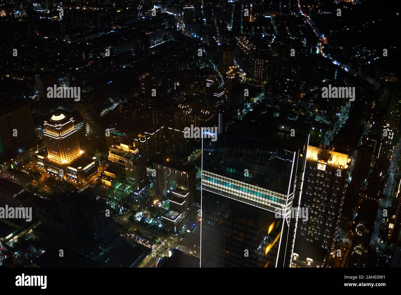 Voir l'Observatoire de Taipei 101, Taipei, Taiwan Banque D'Images
