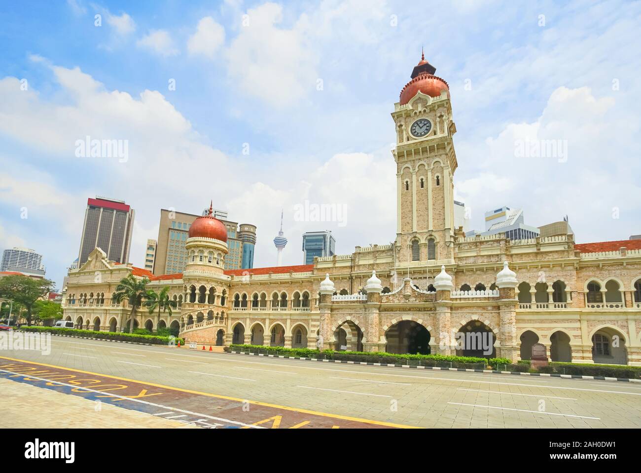 Sultan Abdul Samad building à Kuala Lumpur, Malaisie. Le beau bâtiment est situé en face de l'Dataran Merdeka. Banque D'Images