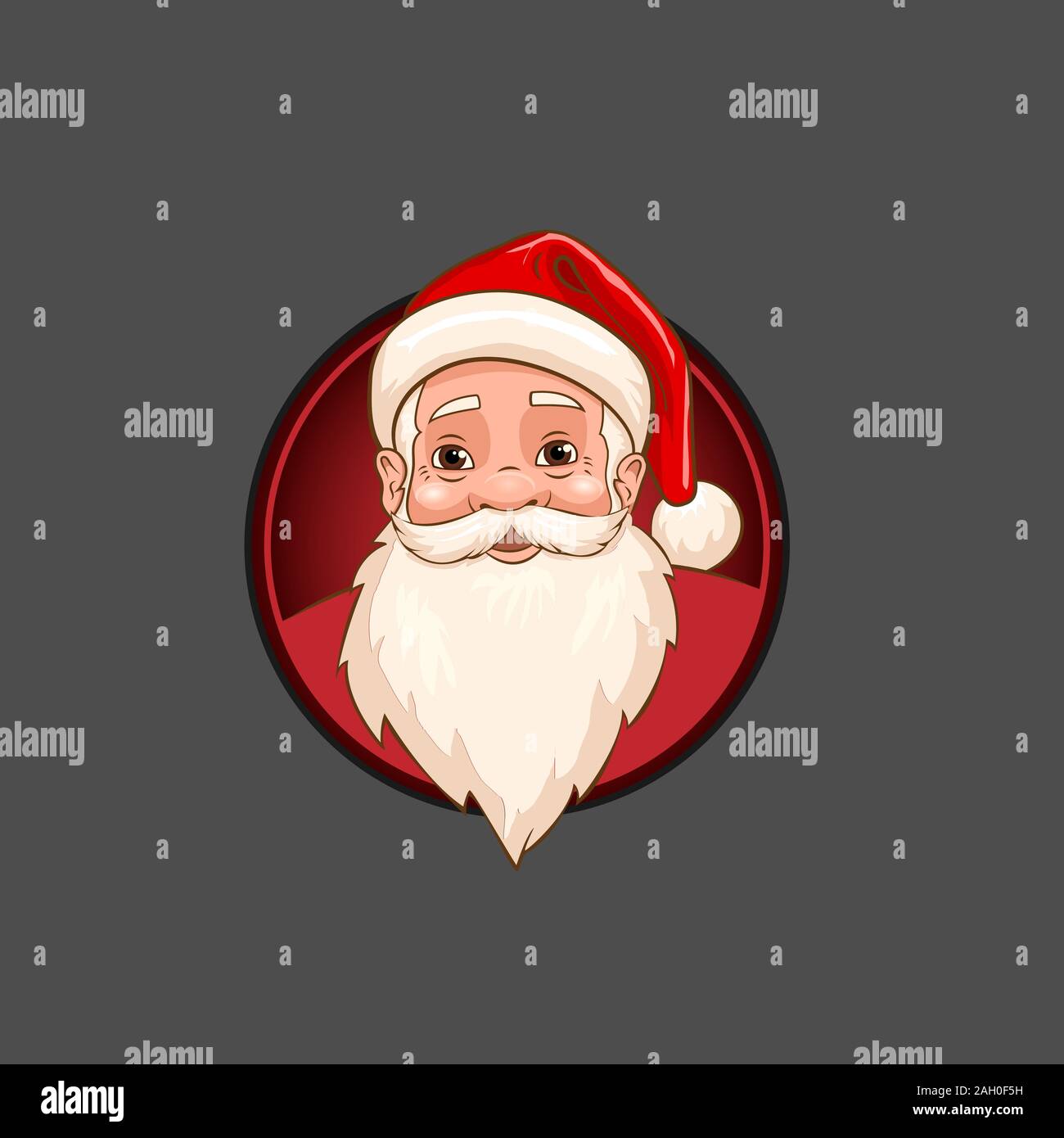 Un Portrait Du Pere Noel Dans Le Vector Image Vectorielle Stock Alamy