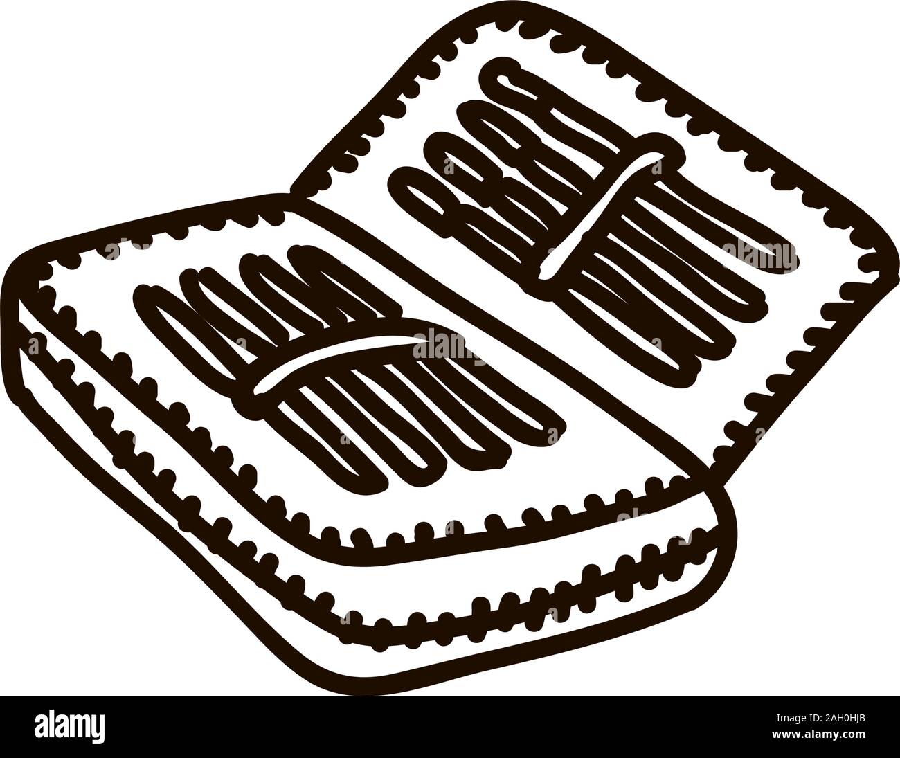 Étui à crayons, stylo encre cartoon style plat Icon vector illustration illustration vectorielle pour Illustration de Vecteur