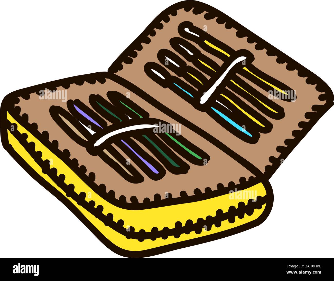 Crayons de couleur style télévision cartoon illustration vecteur Icône stylo encre illustration vectorielle pour logo Illustration de Vecteur