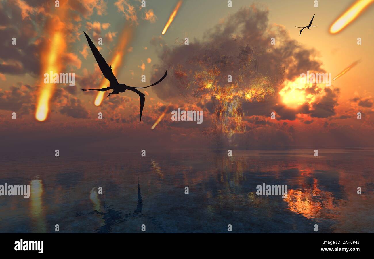 cretaceous-paleogene-extinction-event-banque-de-photographies-et-d