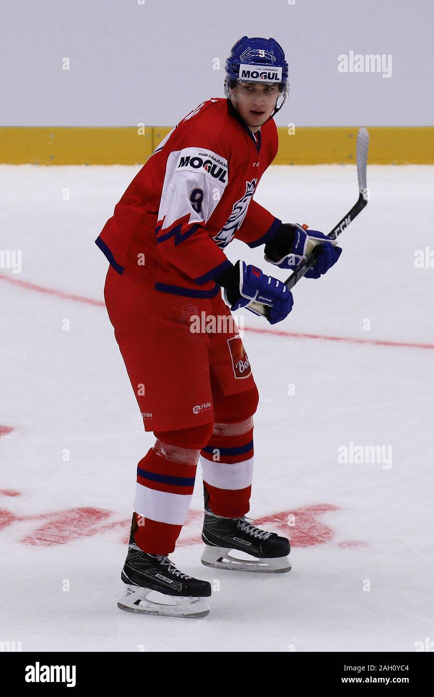 Tomas Dajcar (CZE) en action lors d'un match préliminaire La République tchèque contre la Slovaquie avant le championnat mondial junior 2020 Championnat du Monde de Hockey sur glace, en Tr Banque D'Images