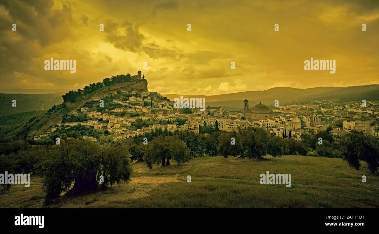 Vue d'ensemble de Montefrio, Province de Grenade, Andalousie, espagne. Banque D'Images