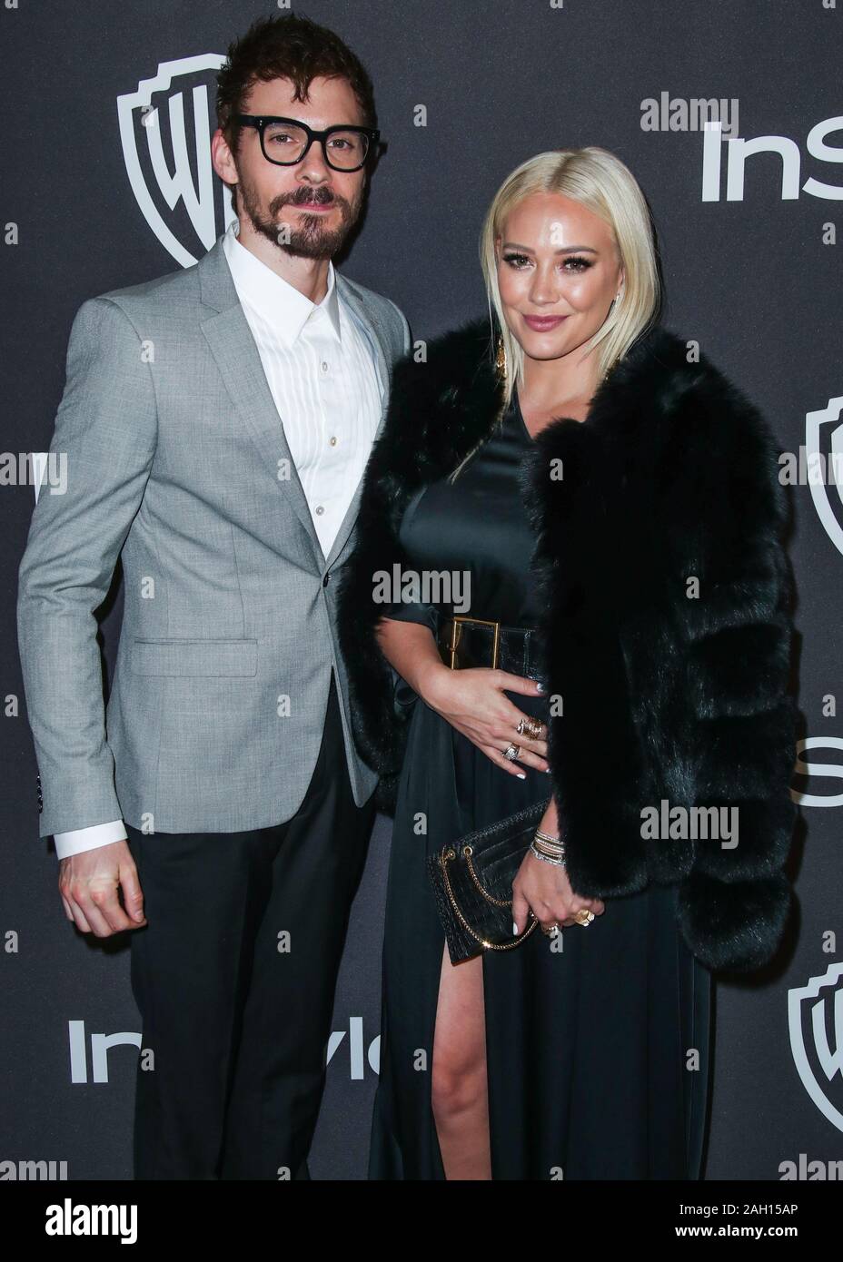 Los Angeles, États-Unis. 06 Jan, 2019. (Fichier) et Hilary Duff Scott Matthew sont mariés. BEVERLY HILLS, LOS ANGELES, CALIFORNIE, USA - 06 janvier : la chanteuse Scott Matthew et petite amie / actrice Hilary Duff arriver au 2019 InStyle et Warner Bros Pictures Golden Globe Awards After Party qui a eu lieu au Beverly Hilton Hotel le 6 janvier 2019 à Beverly Hills, Los Angeles, Californie, États-Unis. (Photo par Xavier Collin/Image Crédit : Agence de Presse) L'agence de presse Image/Alamy Live News Banque D'Images