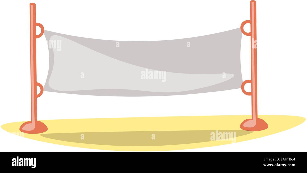 Cute cartoon vector illustration d'un filet de volley-ball. Activités pour les enfants sports d'équipement - filet de volley-ball pour les parties. Pour le badminton, tennis Net Illustration de Vecteur