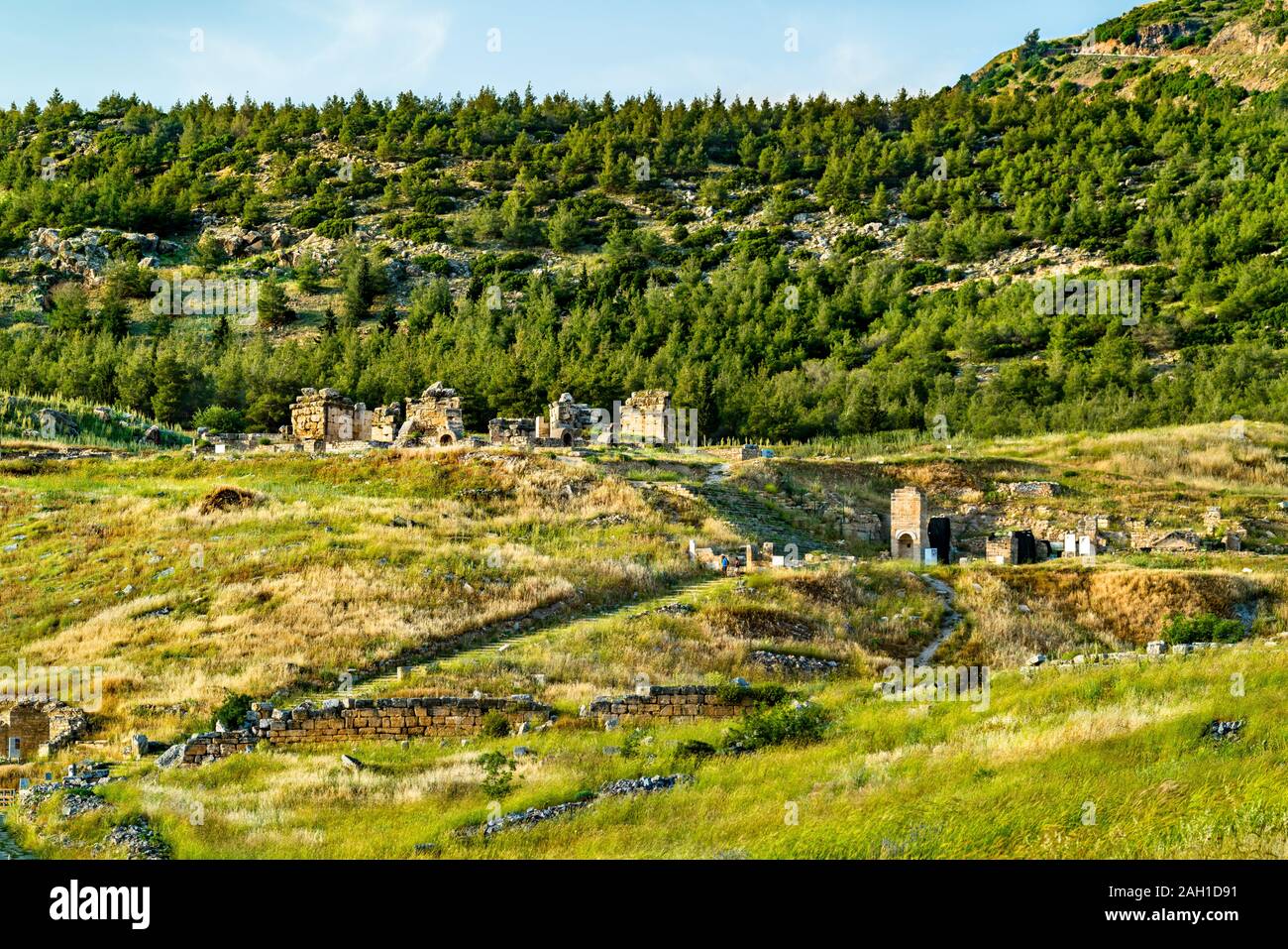 Hierapolis-Pamukkale site archéologique en Turquie Banque D'Images