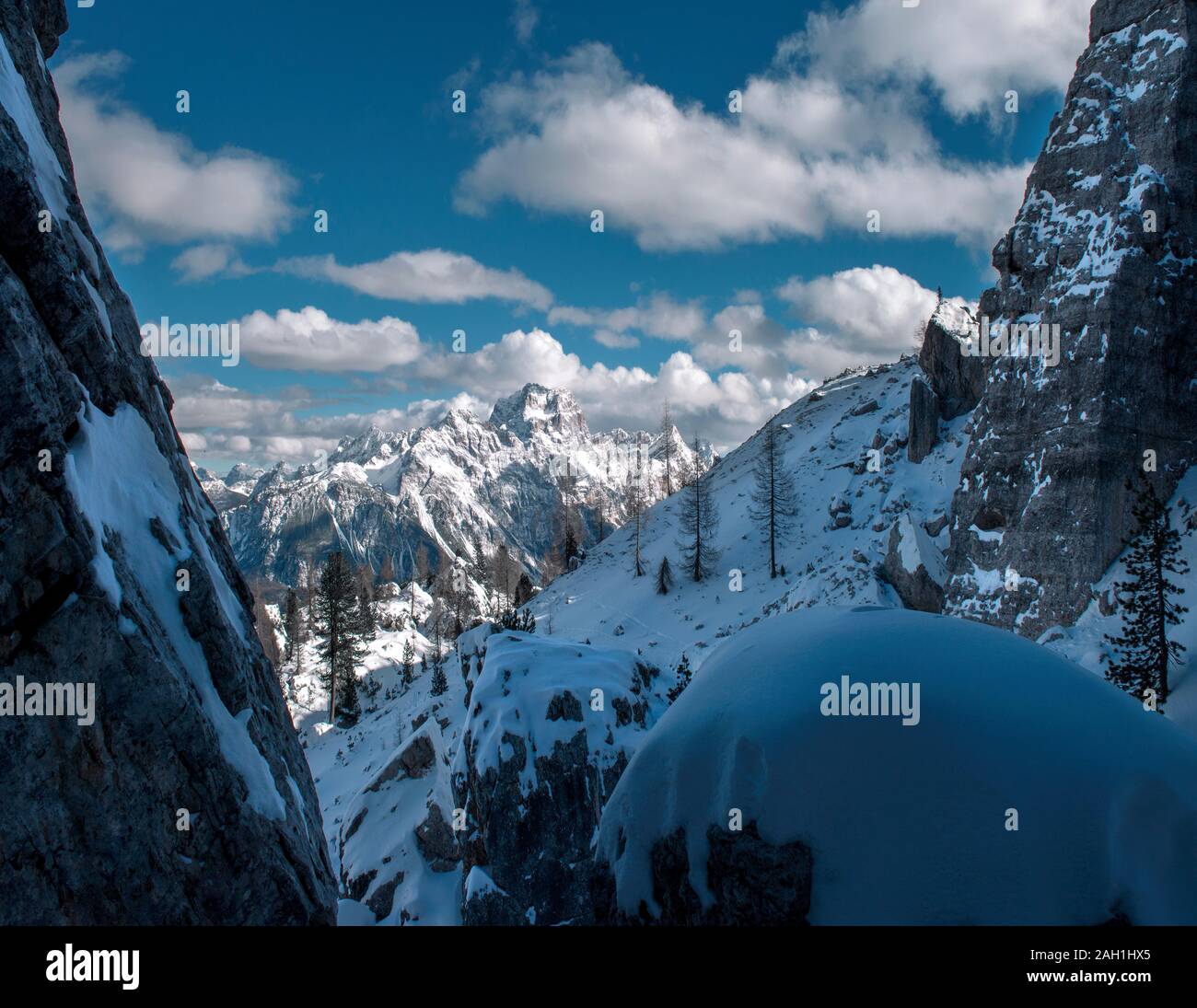 Belles montagnes dans les Dolomites Banque D'Images