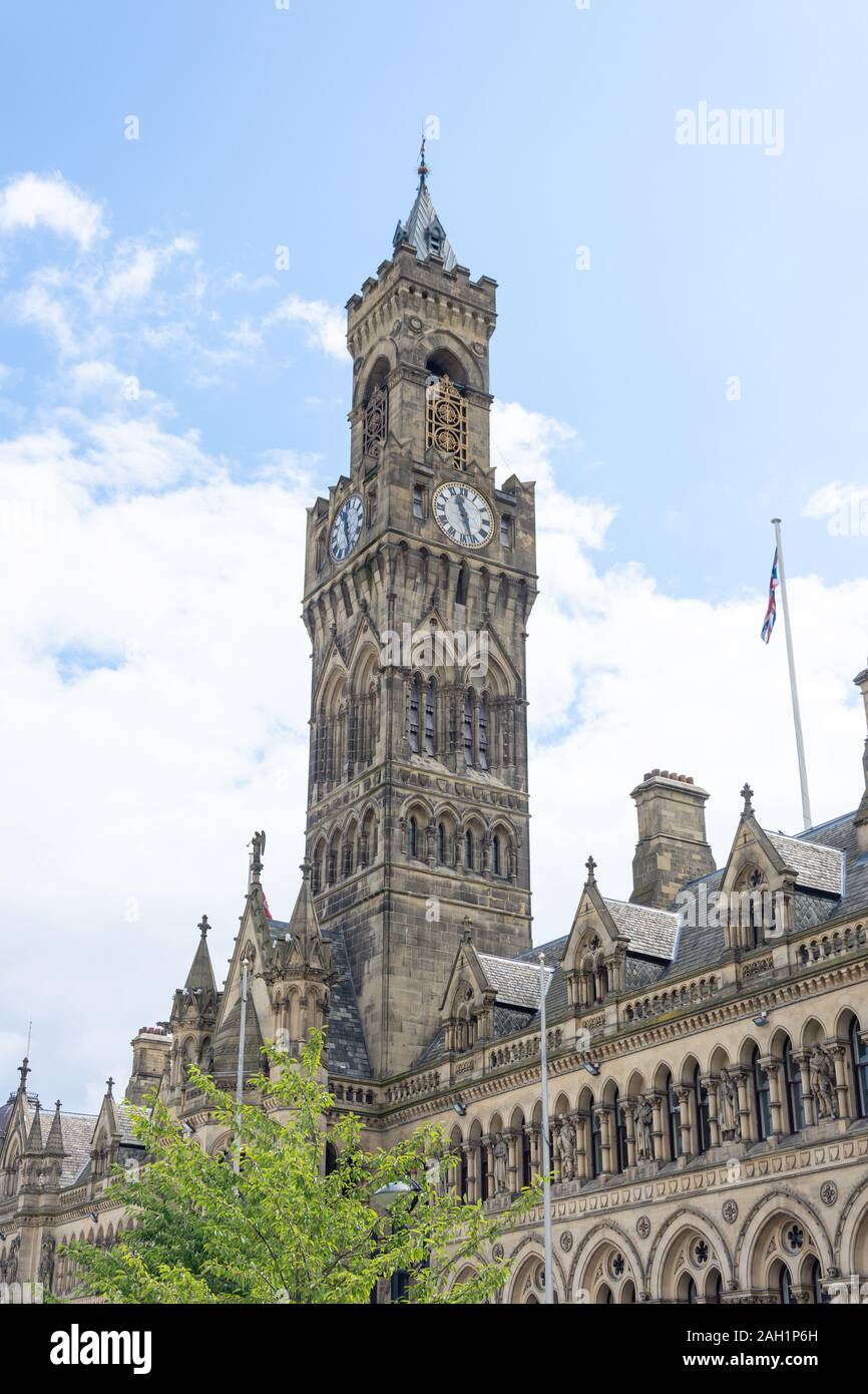 Bradford City Hall, Centenary Square, Bradford, Ville de Bradford, West Yorkshire, England, United Kingdom Banque D'Images