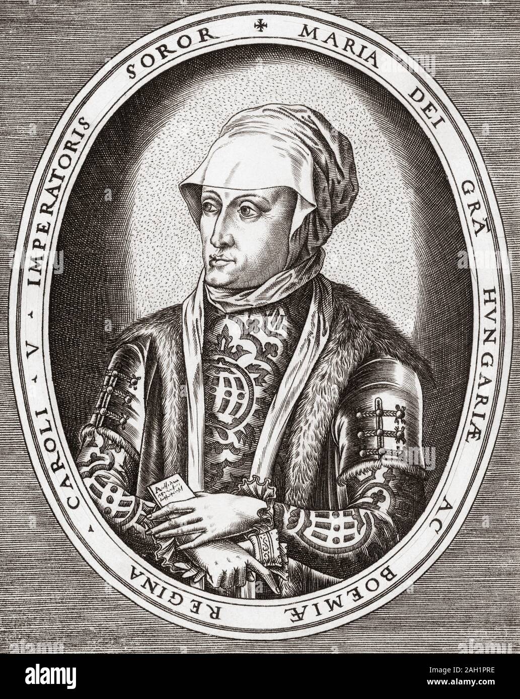 Marie de Hongrie alias Mary de l'Autriche, 1505 - 1558. Gouverneur des Pays-Bas. Banque D'Images