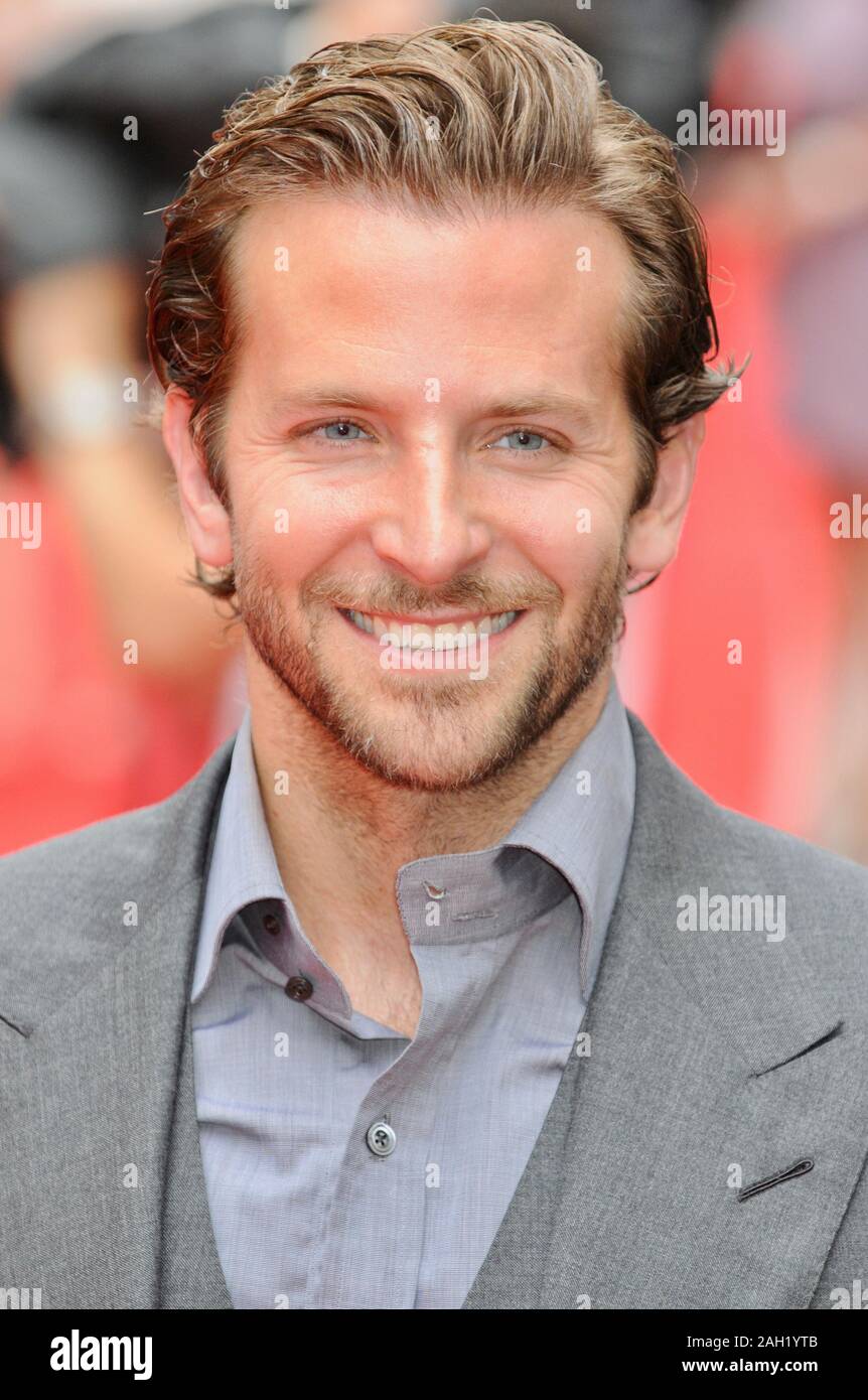 Bradley Cooper. L'équipe Premiere, Leicester Square, Londres. UK Banque D'Images