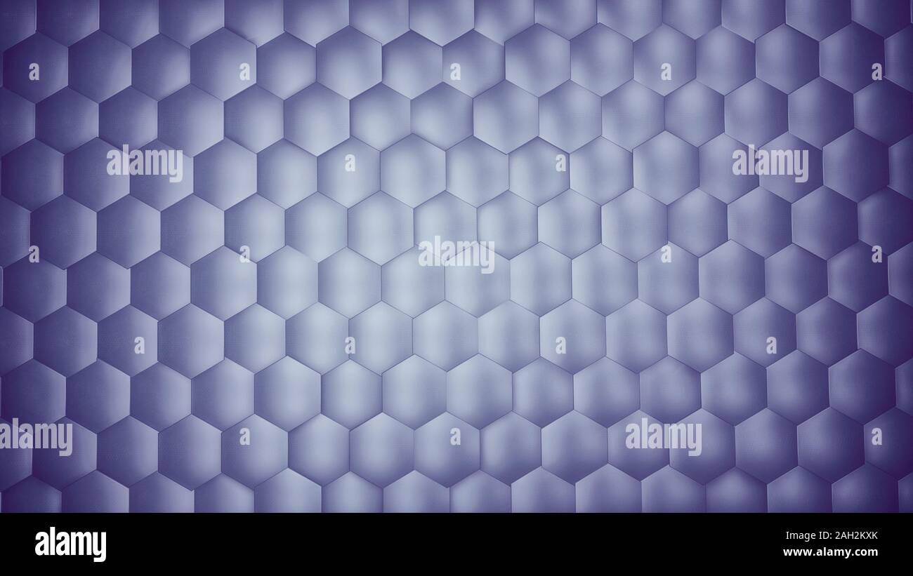 Résumé fond bleu métal hexagonale avec la texture. Surface polygonale. Technologie futuriste concept. La géométrie hexagonale. Le Rendu 3D. Banque D'Images