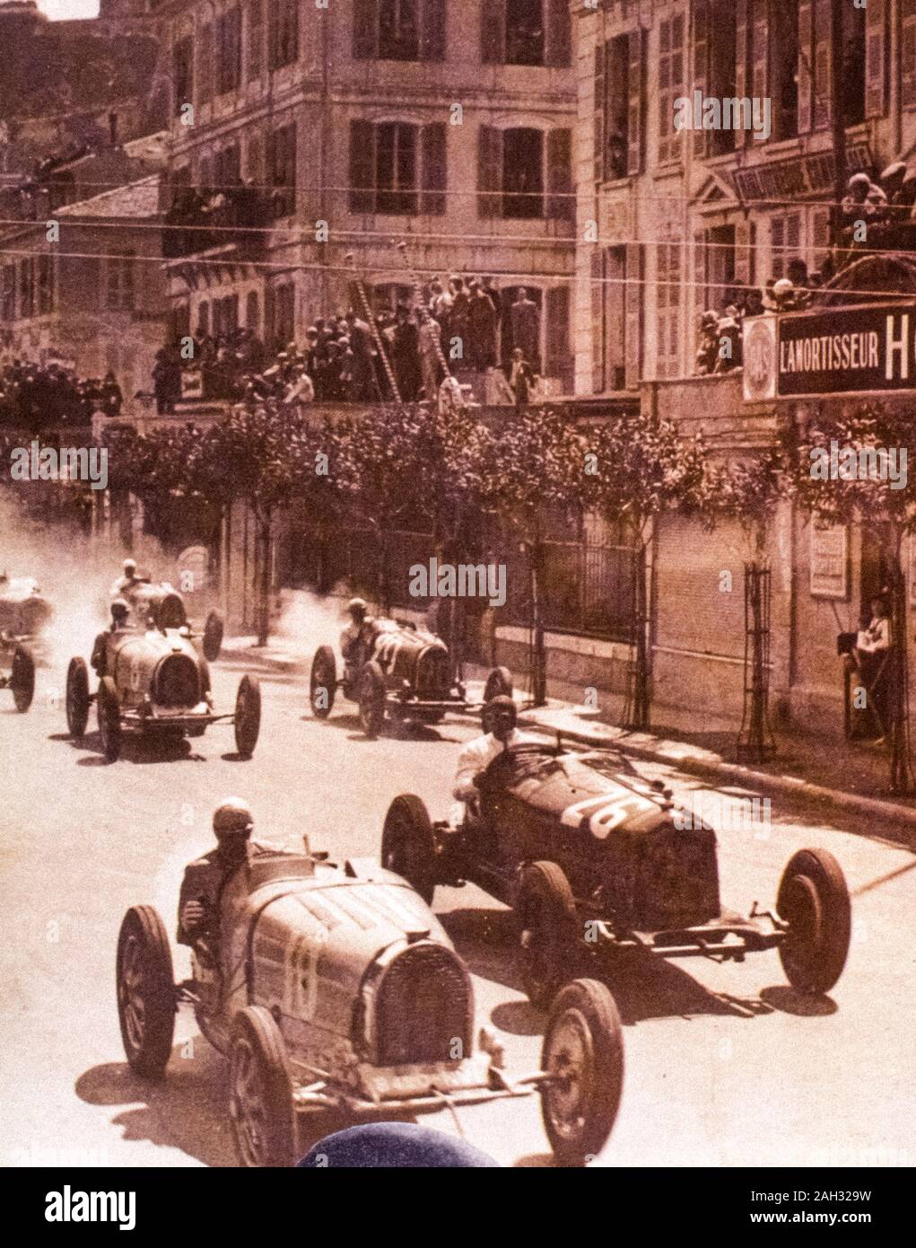 Grand Prix de Monaco 1933 - Achille Varzi sur Bugatti Type 51 Banque D'Images
