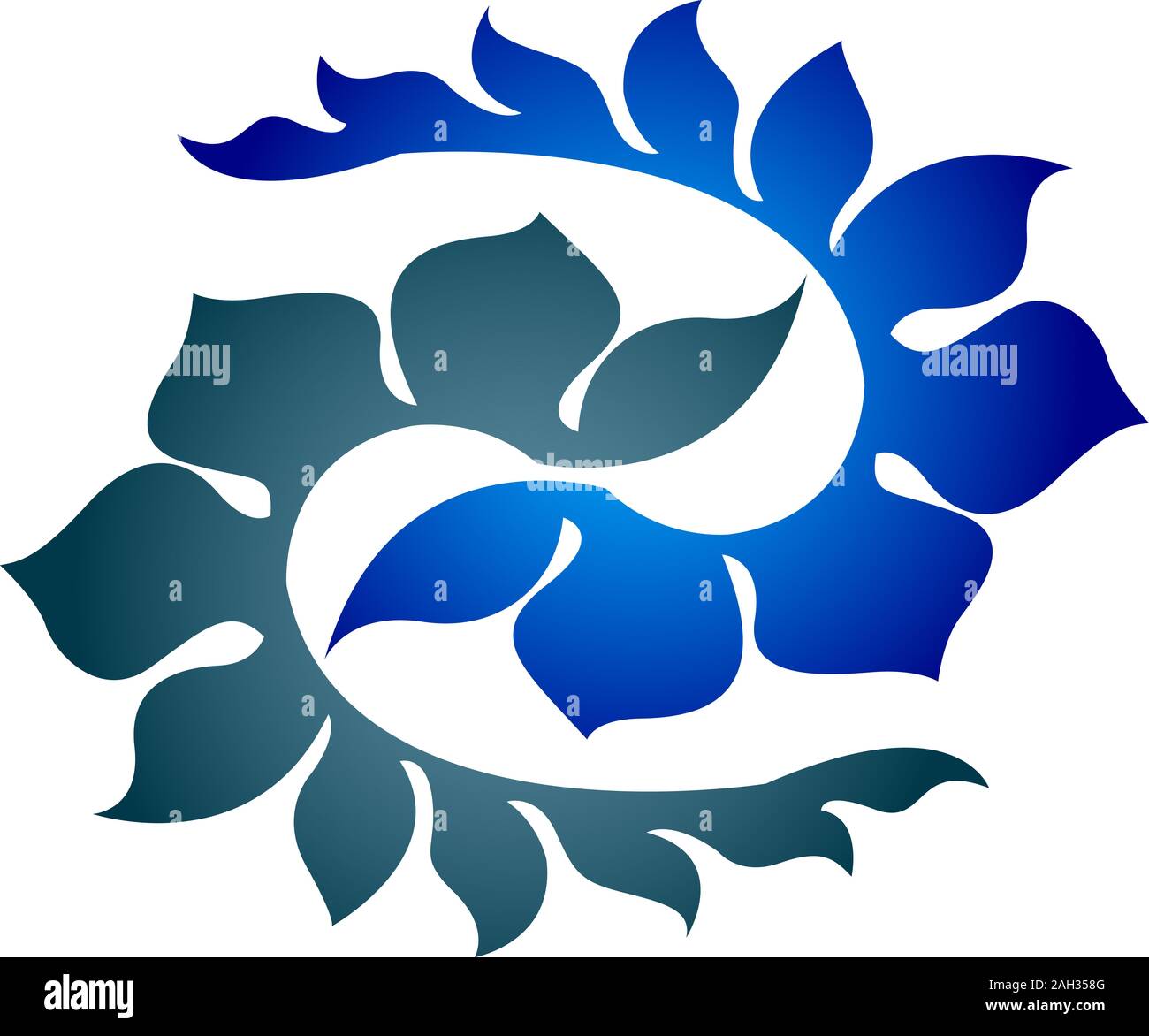 Logo fleurs Banque D'Images