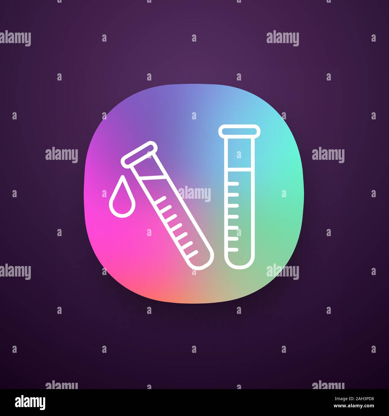 Test de laboratoire icône de l'application. UI/UX interface utilisateur ...