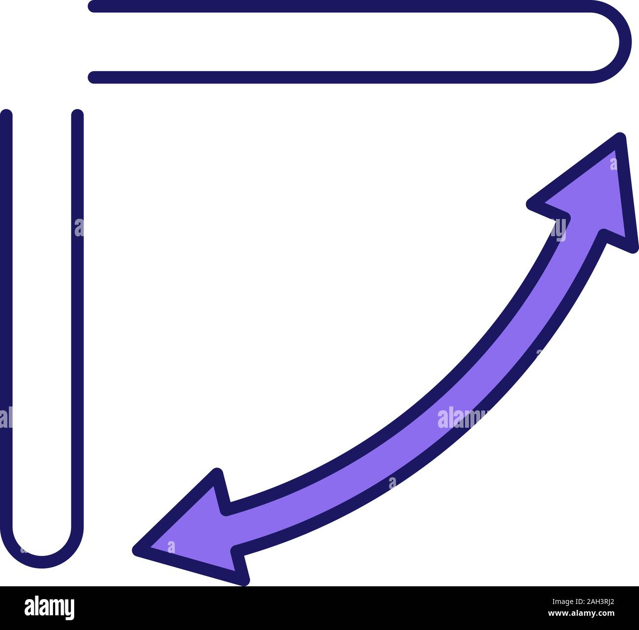 Les paramètres d'orientation d'air de l'icône de couleur. Air conditionné d'aération. Le flux d'air swing. Vector illustration isolé Illustration de Vecteur