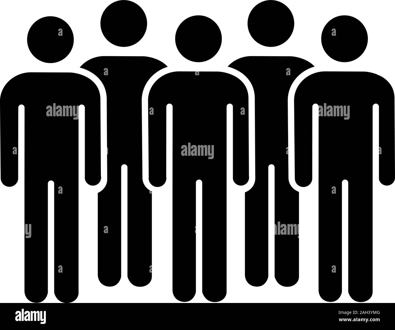 Icône glyphe de réunion. La politique de la Coalition. Les manifestants. Groupe de personnes. Les électeurs, électeurs. Les participants au mouvement social et politique. Foule. S Silhouette Illustration de Vecteur