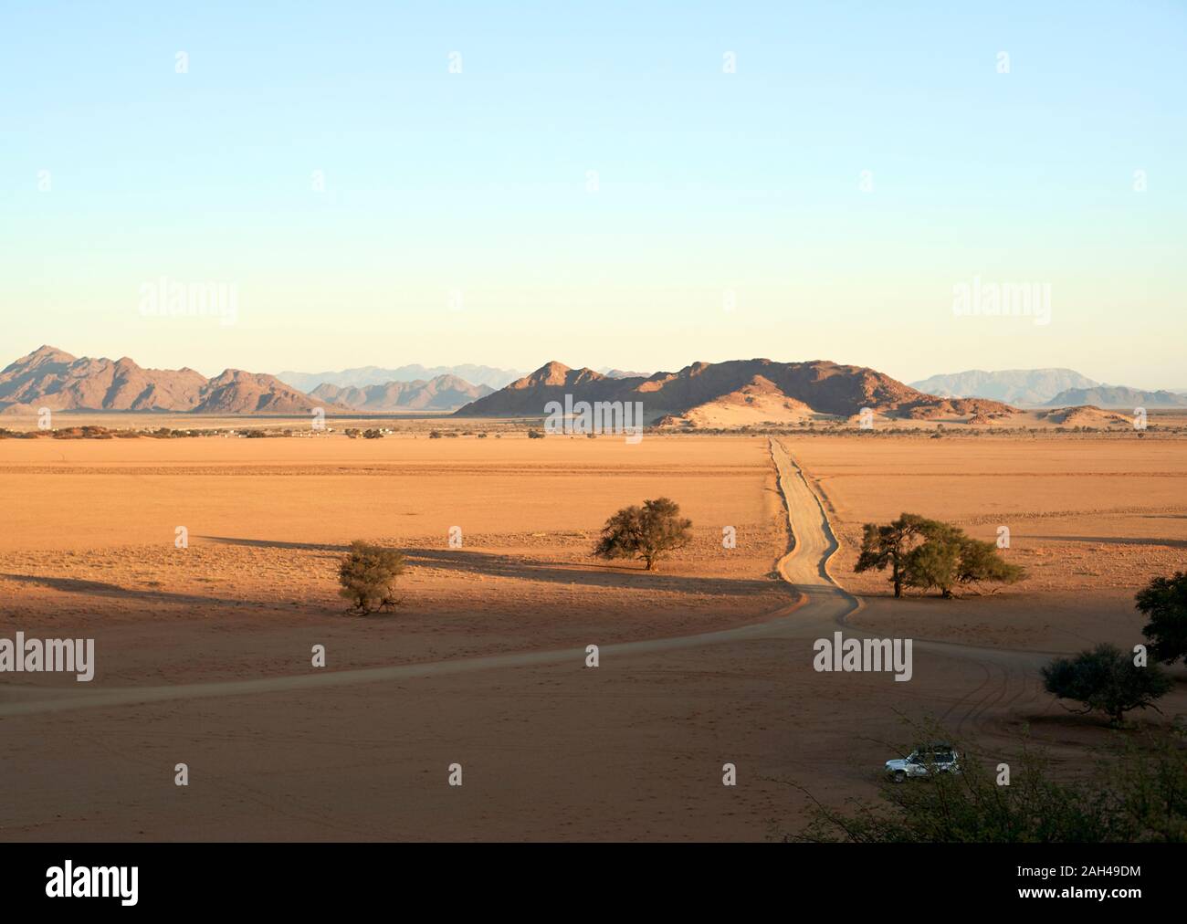 Paysage désertique, Sossusvlei, Namibie Banque D'Images