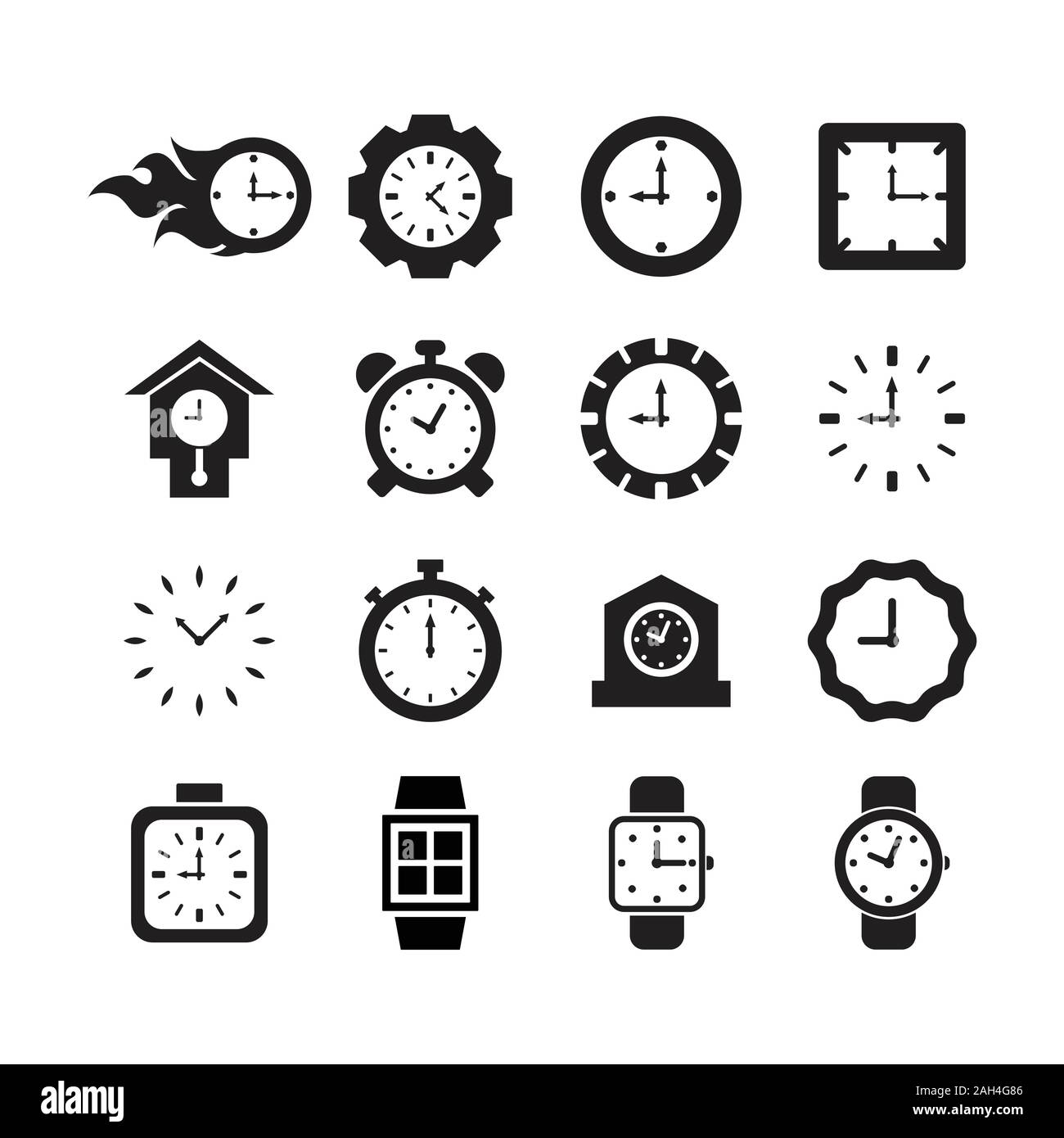 Watch design icon set Illustration de Vecteur