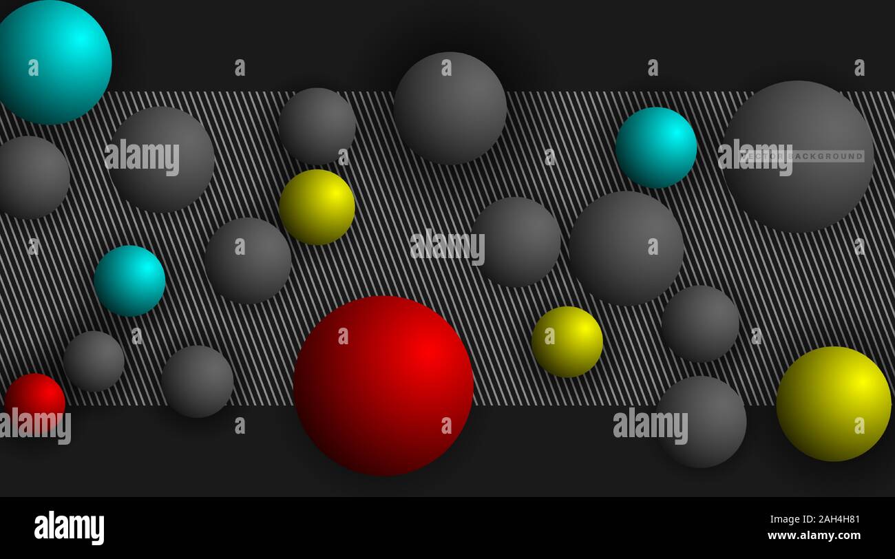 Abstract vector background. Sphère 3D Modèle. Vector Illustration pour papier peint, bannière, Fond, Carte, landing page , etc Illustration de Vecteur