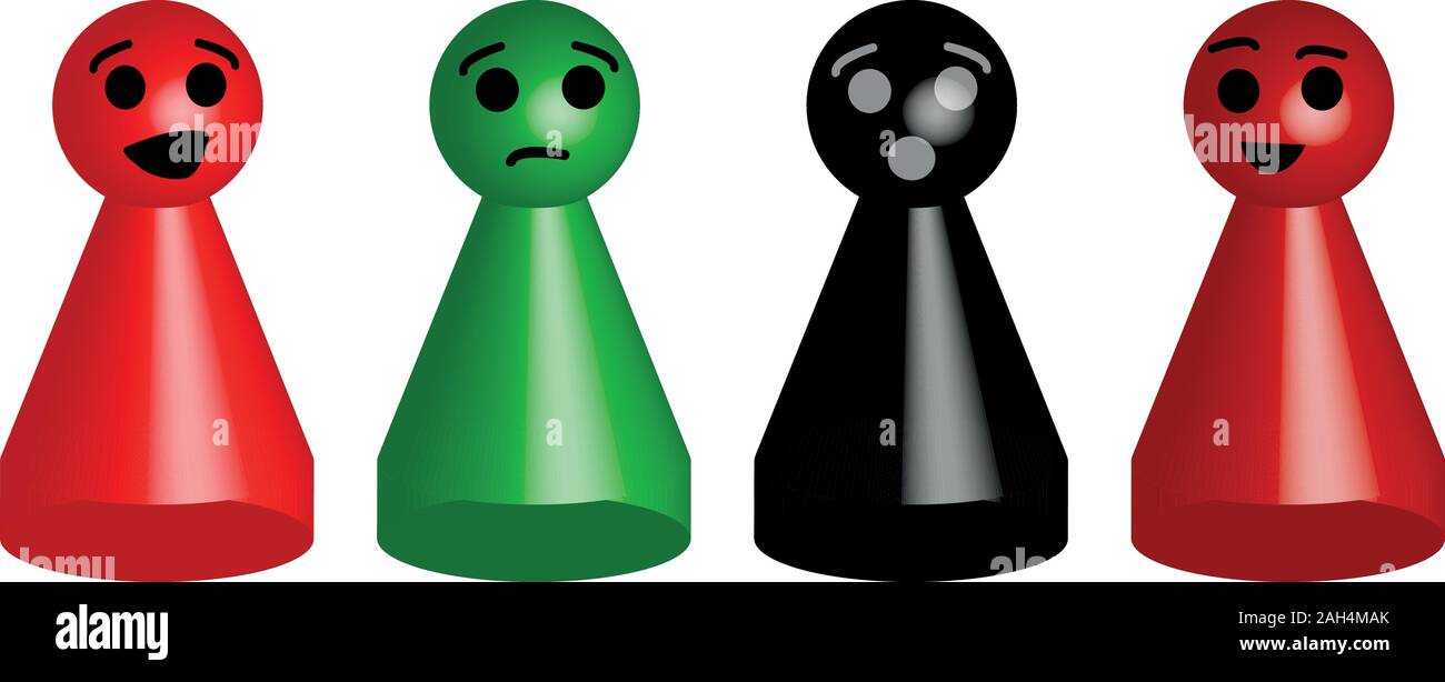 Ludo jeu de l'adversaire de la coalition alliée ensemble partner Illustration de Vecteur