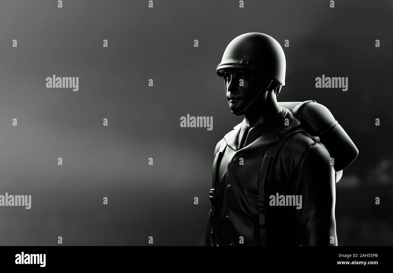 WW2 soldat américain. 3D render Banque D'Images