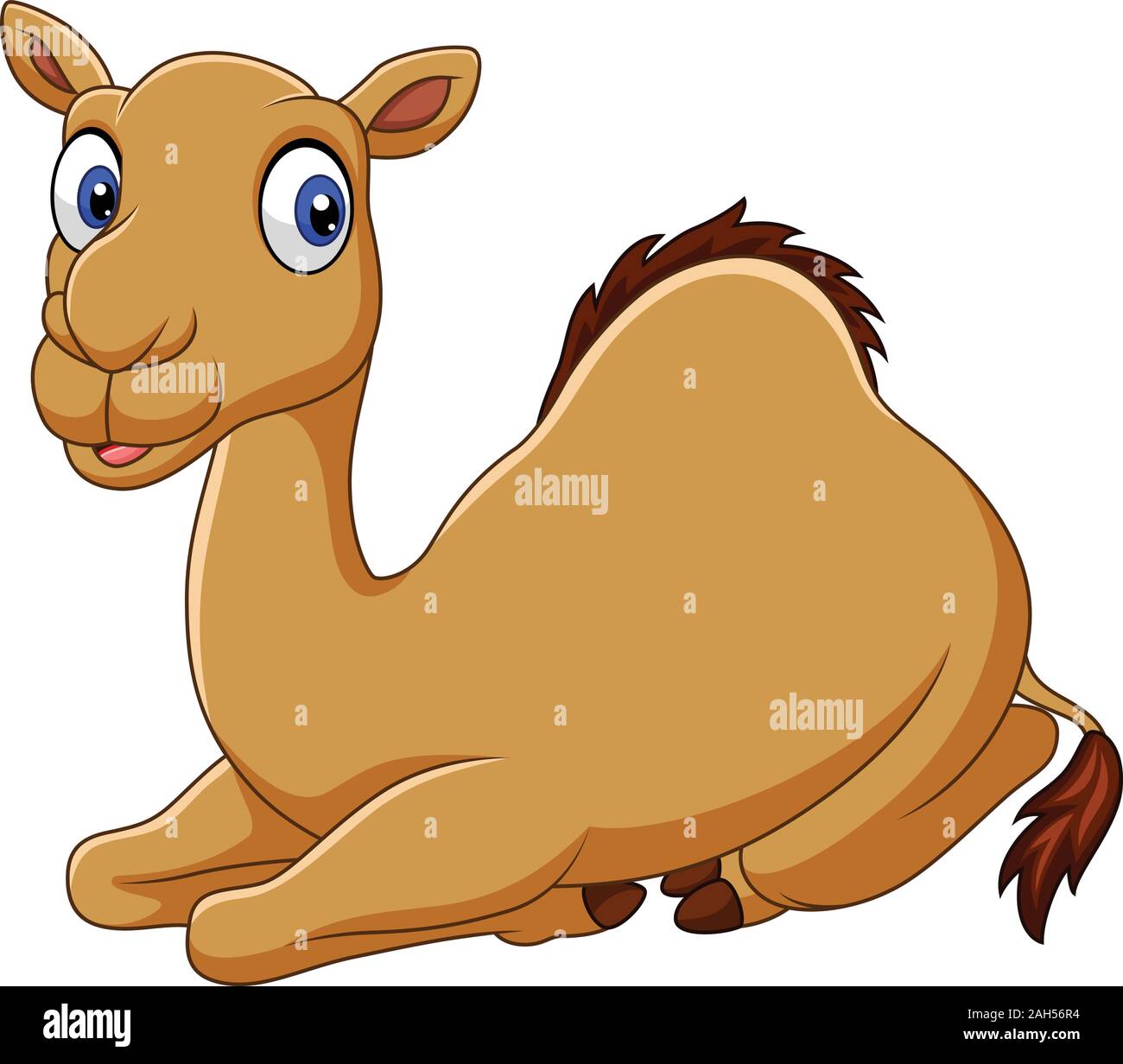 Cartoon funny camel assis Illustration de Vecteur