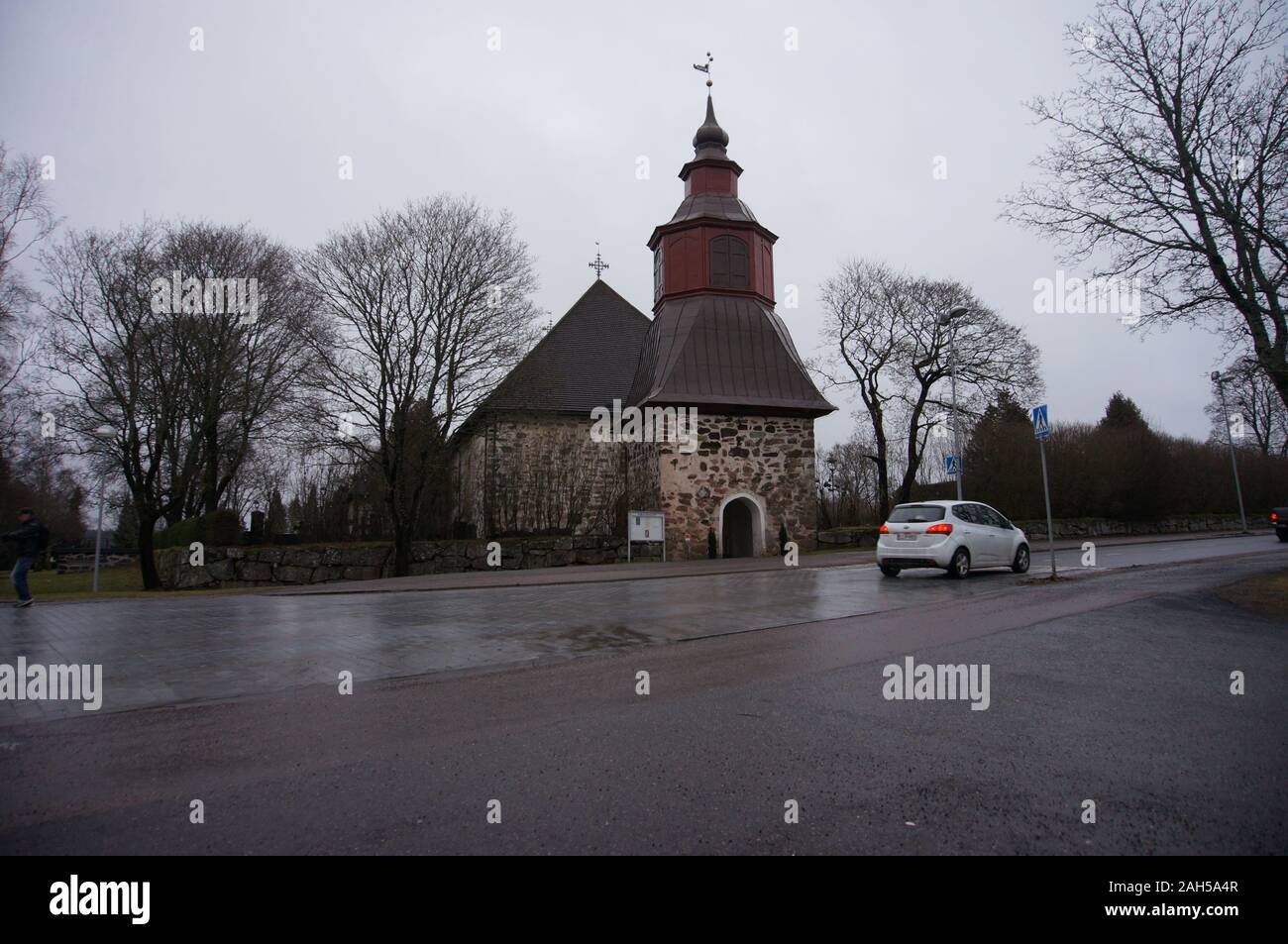 Église de Paimio à jour décembre gris Banque D'Images