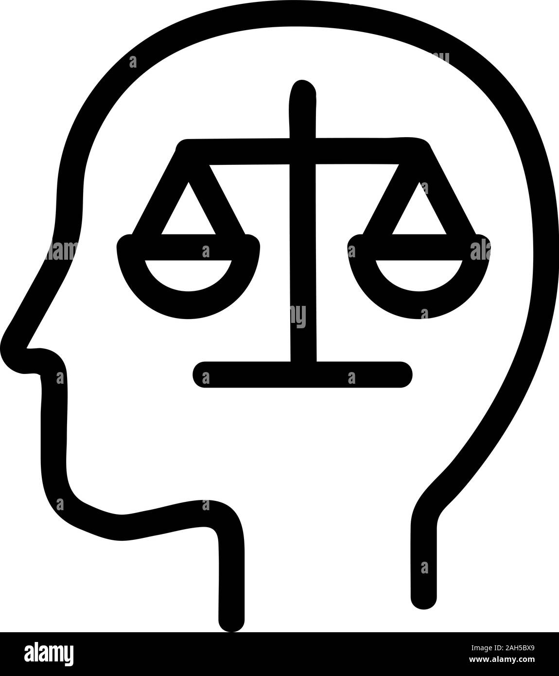 L'icône d'esprit pratique vecteur. Illustration symbole contour isolé