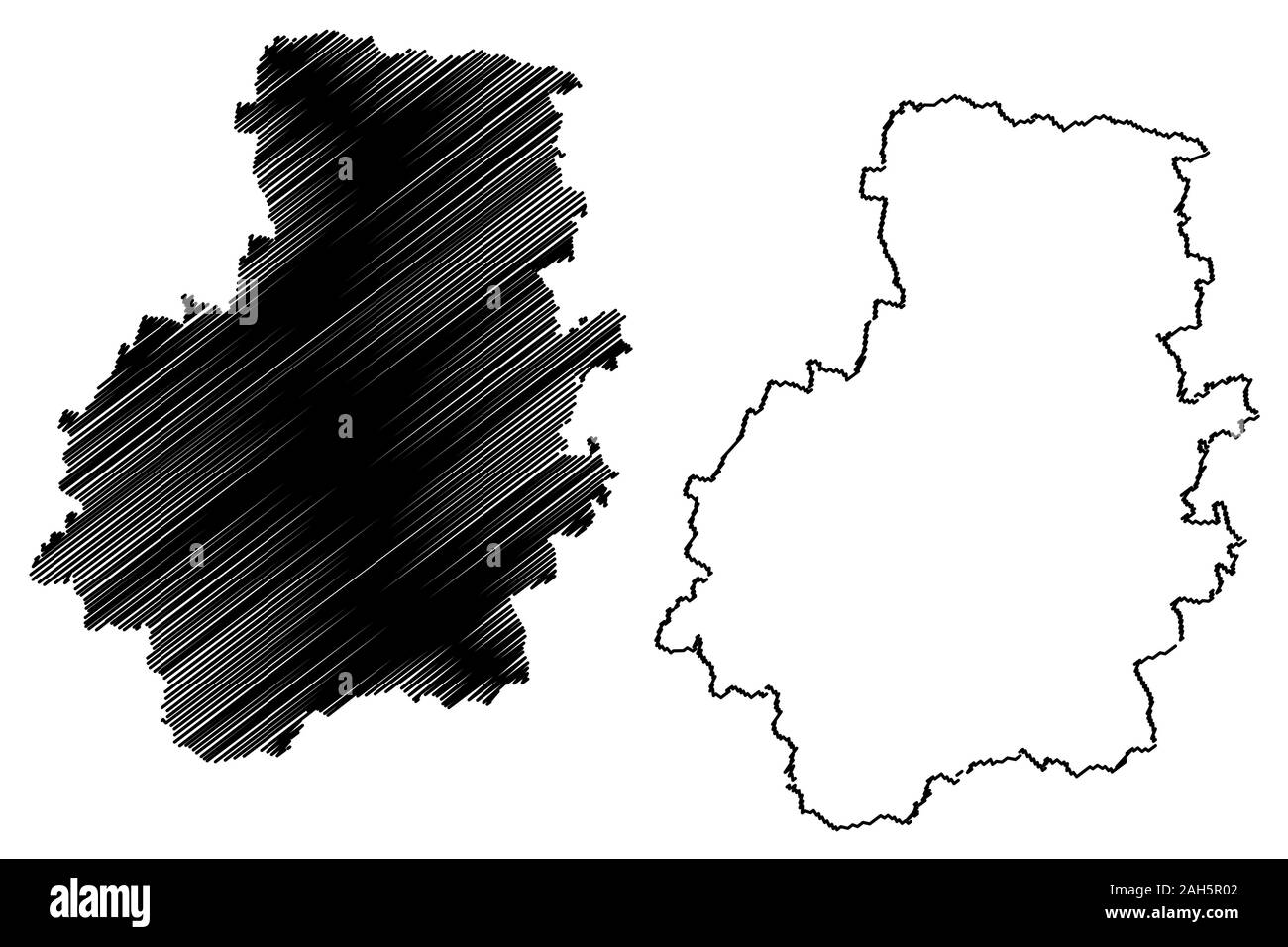 Telsiai Comté (République de Lituanie, les comtés de Lituanie) map vector illustration gribouillage, croquis Telsiai site Illustration de Vecteur