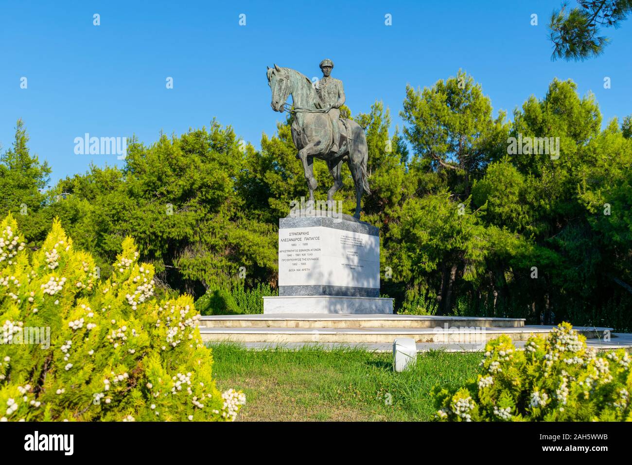 Athènes, Grèce - 30 août 2019 : Alexandros Papagos, grec, le maréchal et l'ancien Premier Ministre Banque D'Images