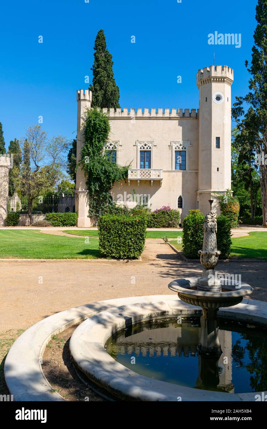 Ilion, Grèce - 22 septembre 2019 : Tour de la Reine (Estate) Pyrgos Vasilissis Amalias bâtiment historique Banque D'Images