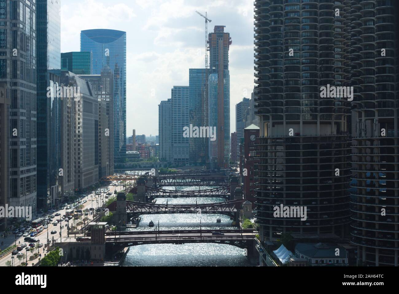 Le centre-ville de Chicago Banque D'Images