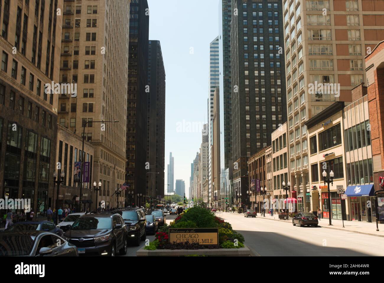 Le centre-ville de Chicago Banque D'Images