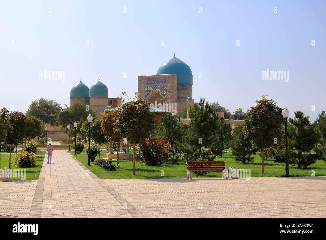 26 septembre 2019 - Shahrisabz, Ouzbékistan : La Mosquée Kok Gumbaz / Dorut Tilovat (Dorut Tilavat complexe) Banque D'Images