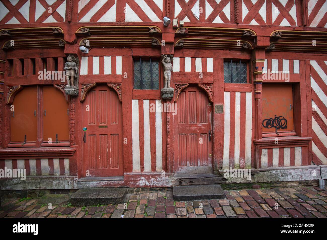 Rennes, France - bâtiments historiques dans le vieux centre-ville de Rennes Banque D'Images