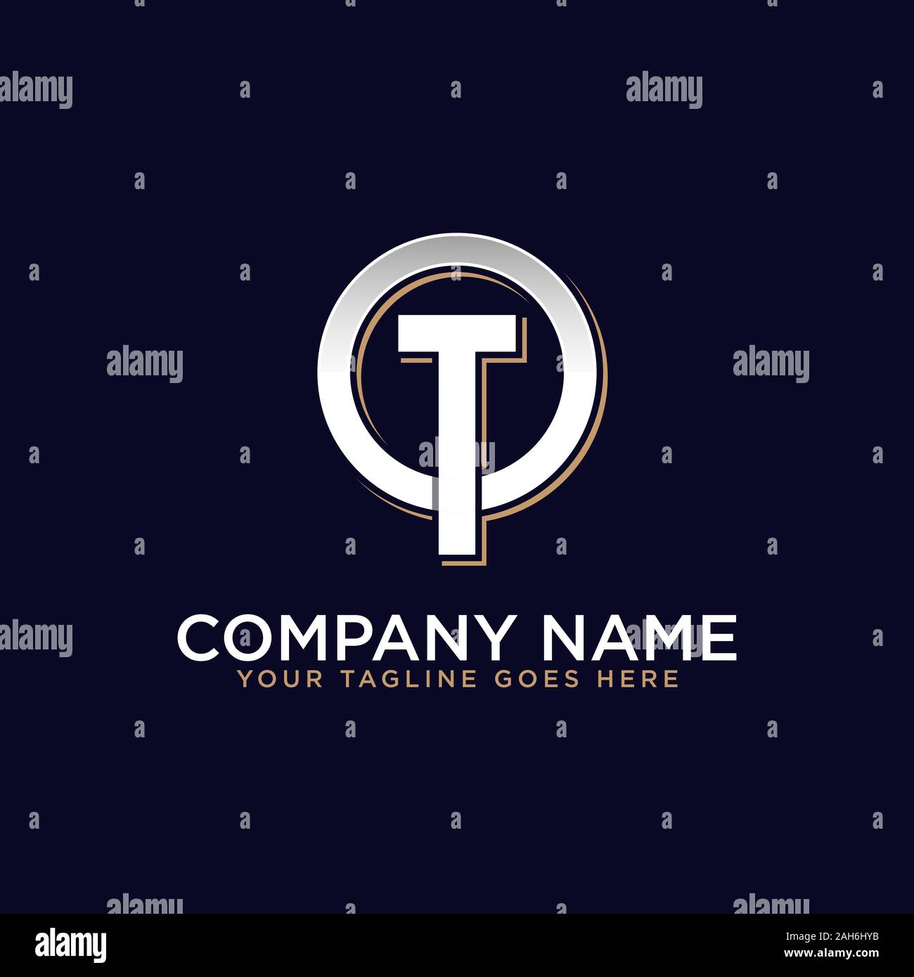 Logo initiale OT, vecteur O lettre inspirations logo Illustration de Vecteur