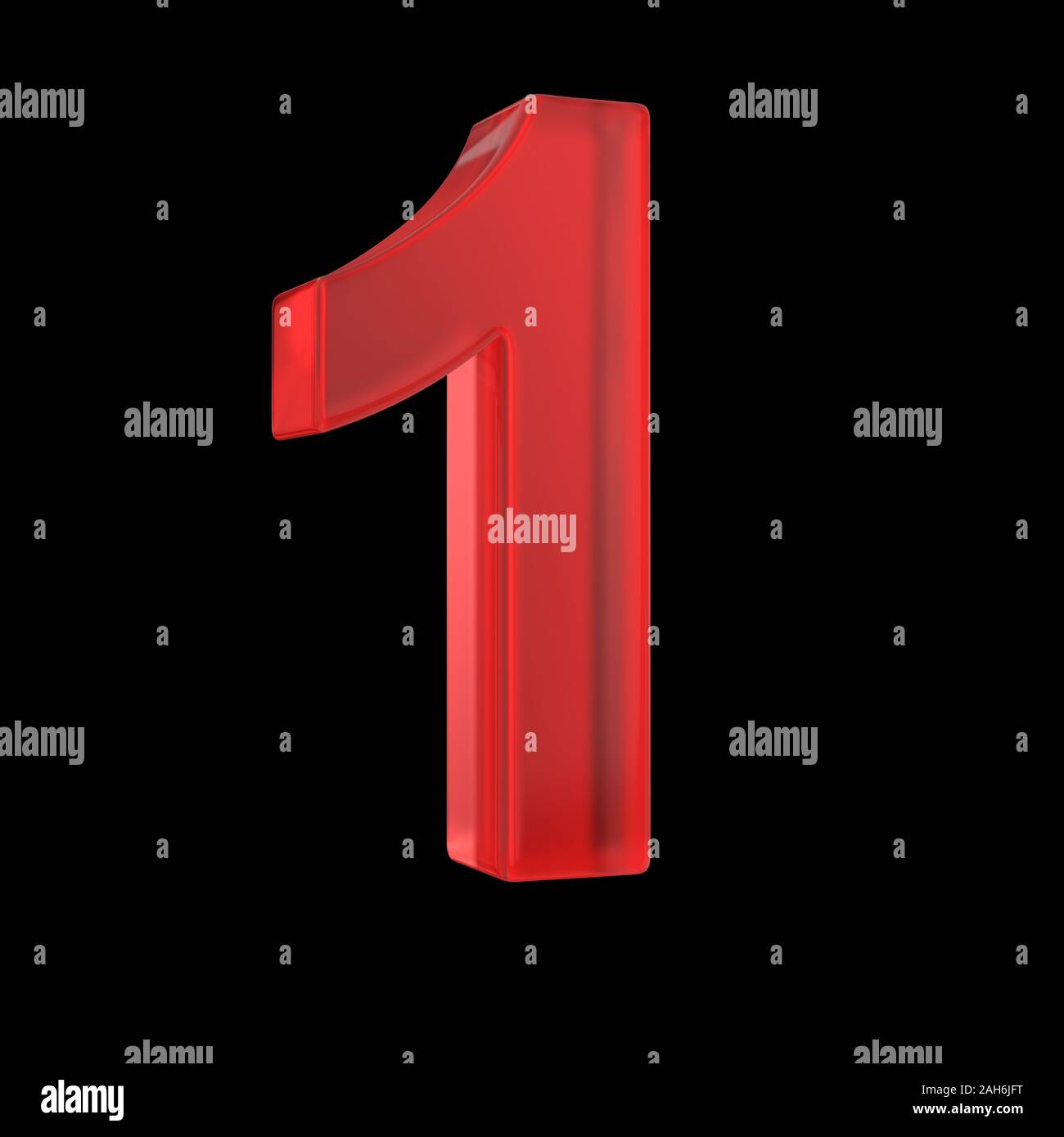 Un nombre isolé rouge- with clipping path Banque D'Images