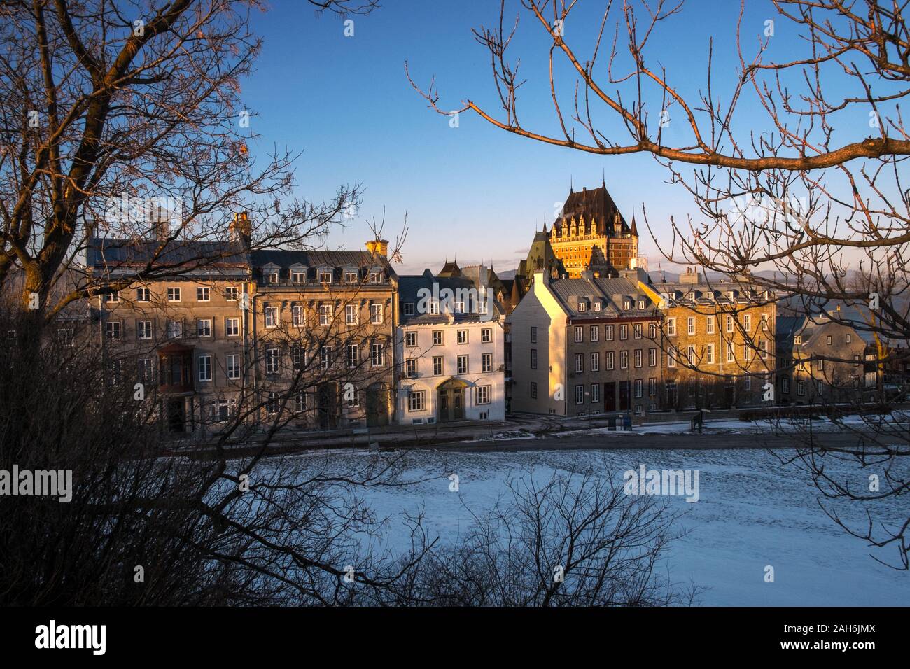 Maisons historiques à proximité de la Citadelle, la vieille ville de Québec, Canada Banque D'Images