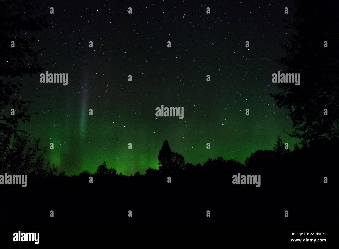 Northern Lights sur une nuit de septembre dans les eaux limitrophes, Minnesota, USA Banque D'Images