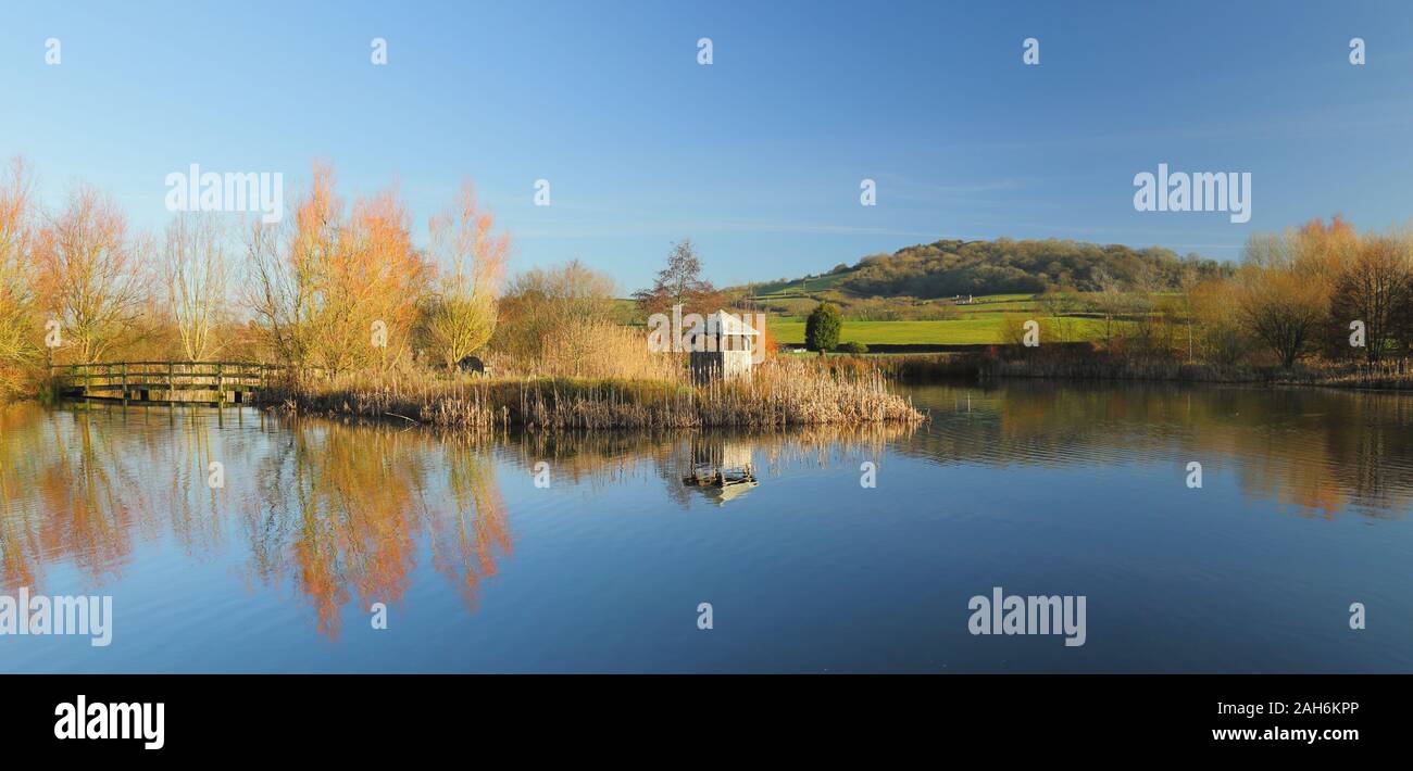 Lac de l'est du Devon AONB (Région de beauté naturelle exceptionnelle) à la fin de l'automne Banque D'Images