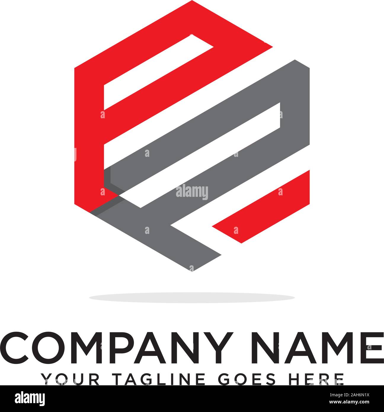 Pp logo hexagonal, vecteur modèle logo monogramme Illustration de Vecteur