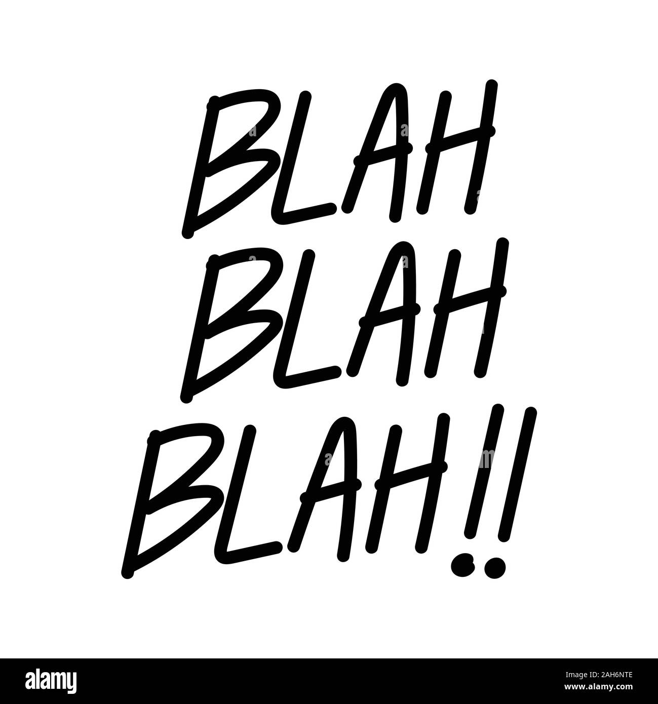 Expression de l'écriture manuscrite, blah blah blah. vector Illustration de Vecteur