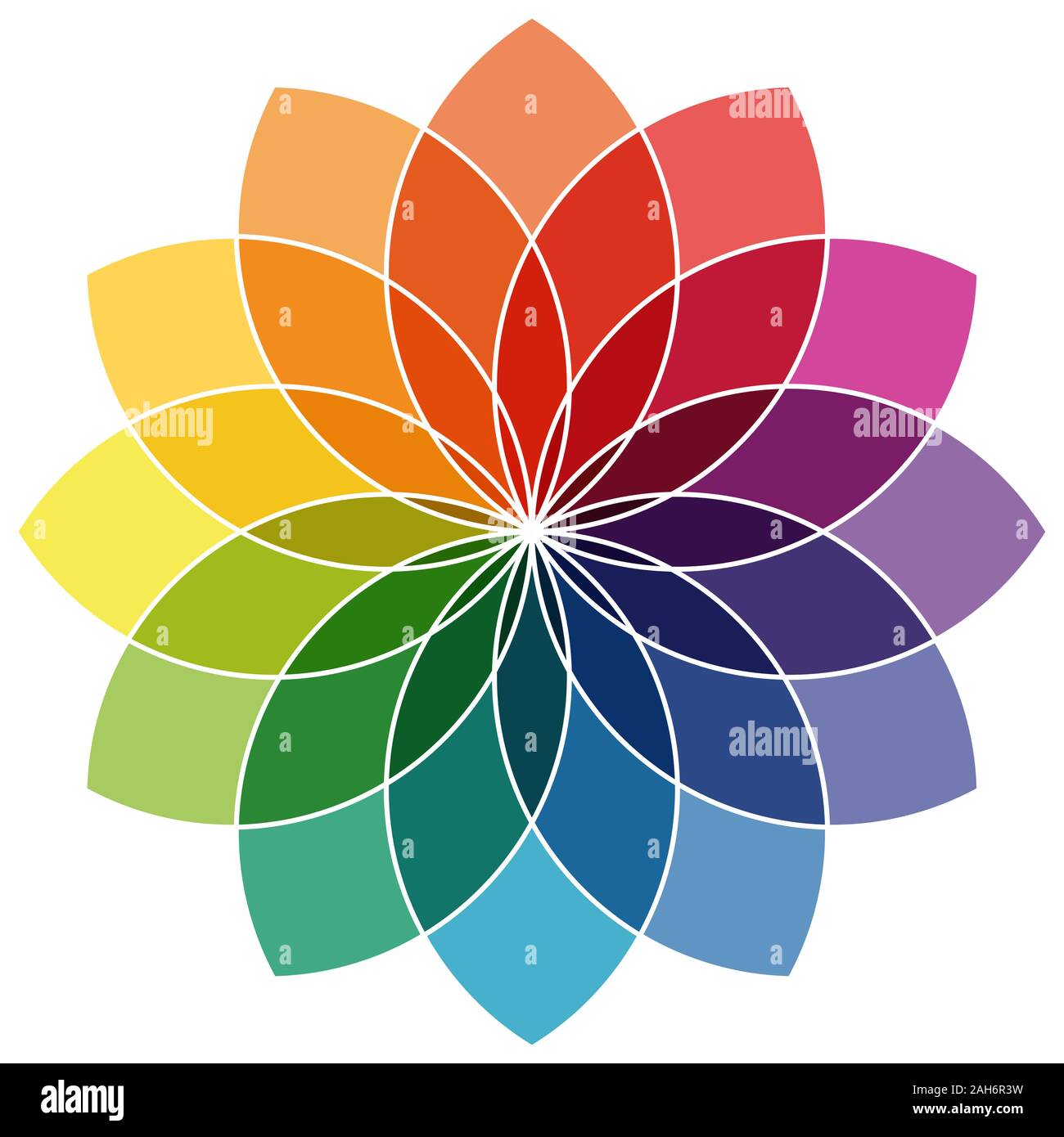Vector illustration de la roue, à l'impression de douze couleurs de couleurs dégradées Illustration de Vecteur