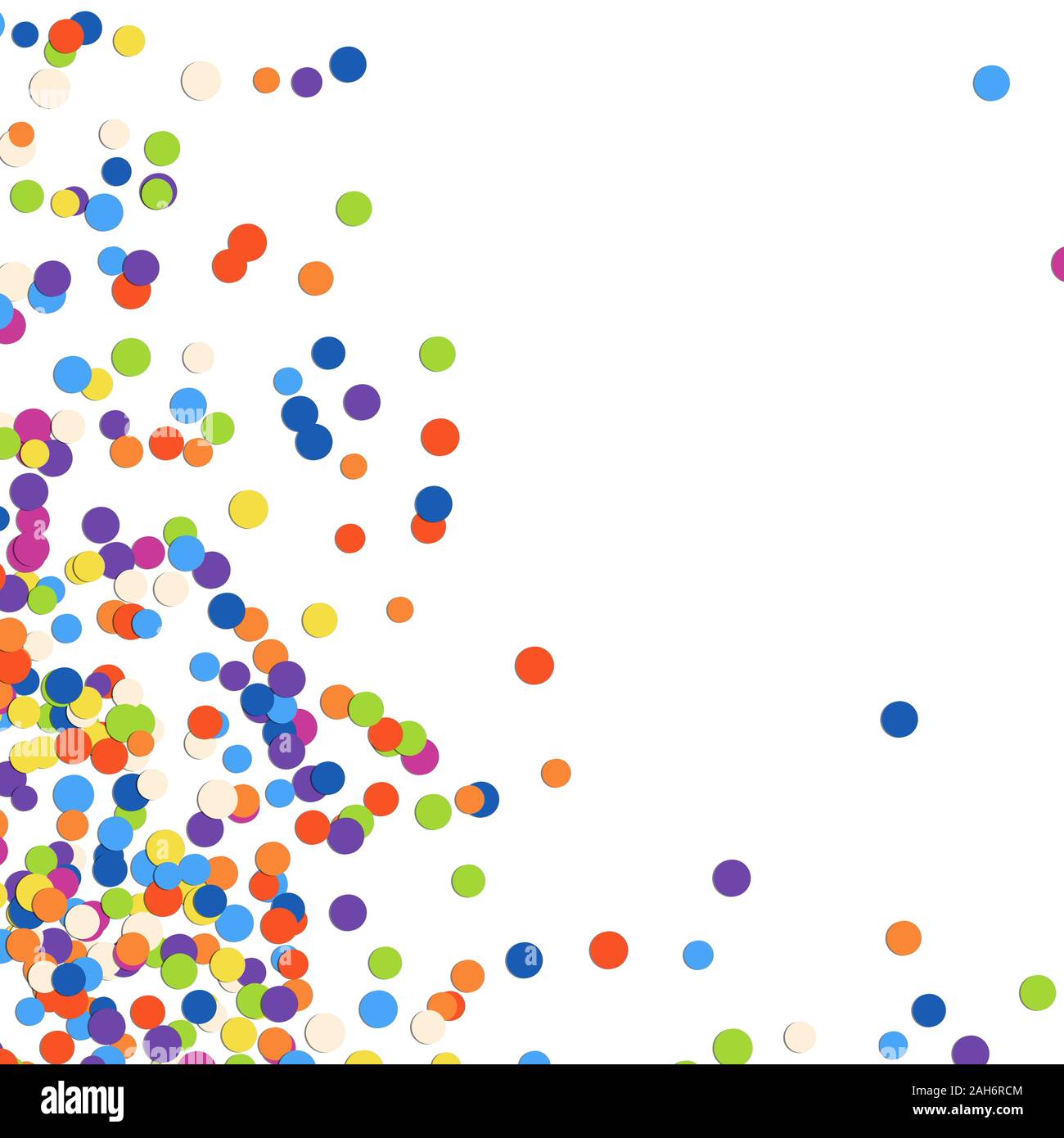 Arrière-plan avec différentes couleurs de confettis avec de l'espace libre pour la fête Illustration de Vecteur