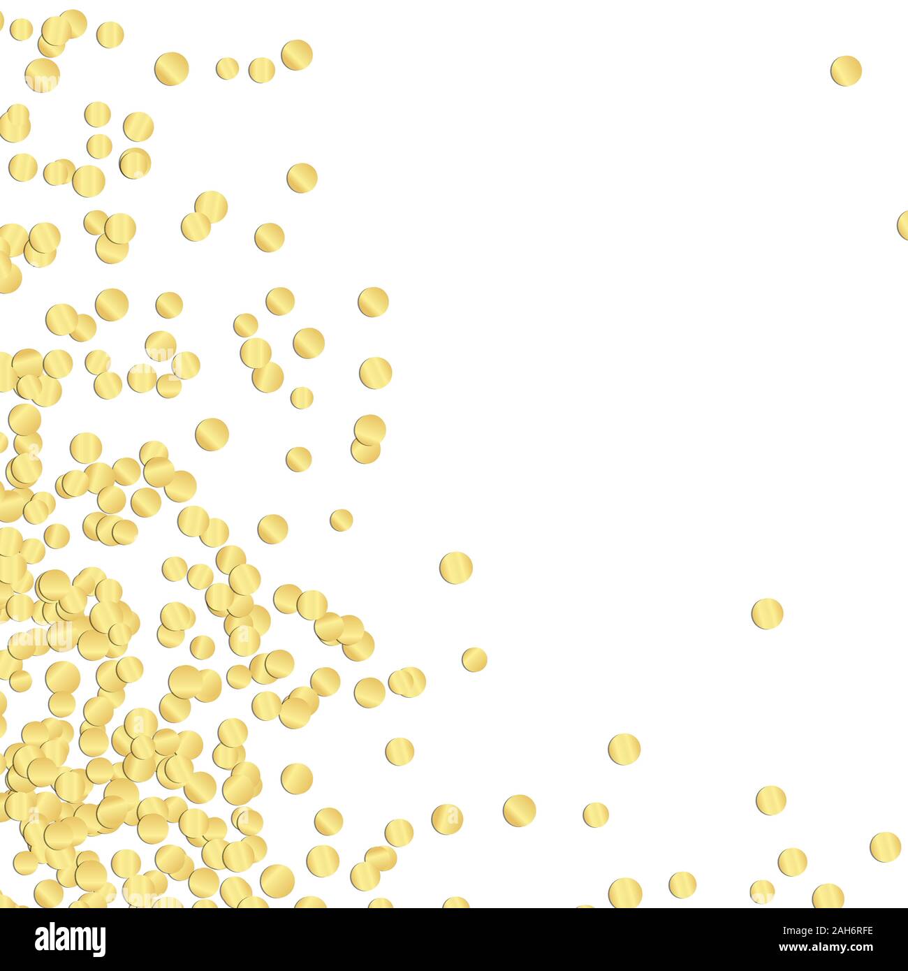 Avec fond de couleur or confetti avec de l'espace libre pour la fête Illustration de Vecteur
