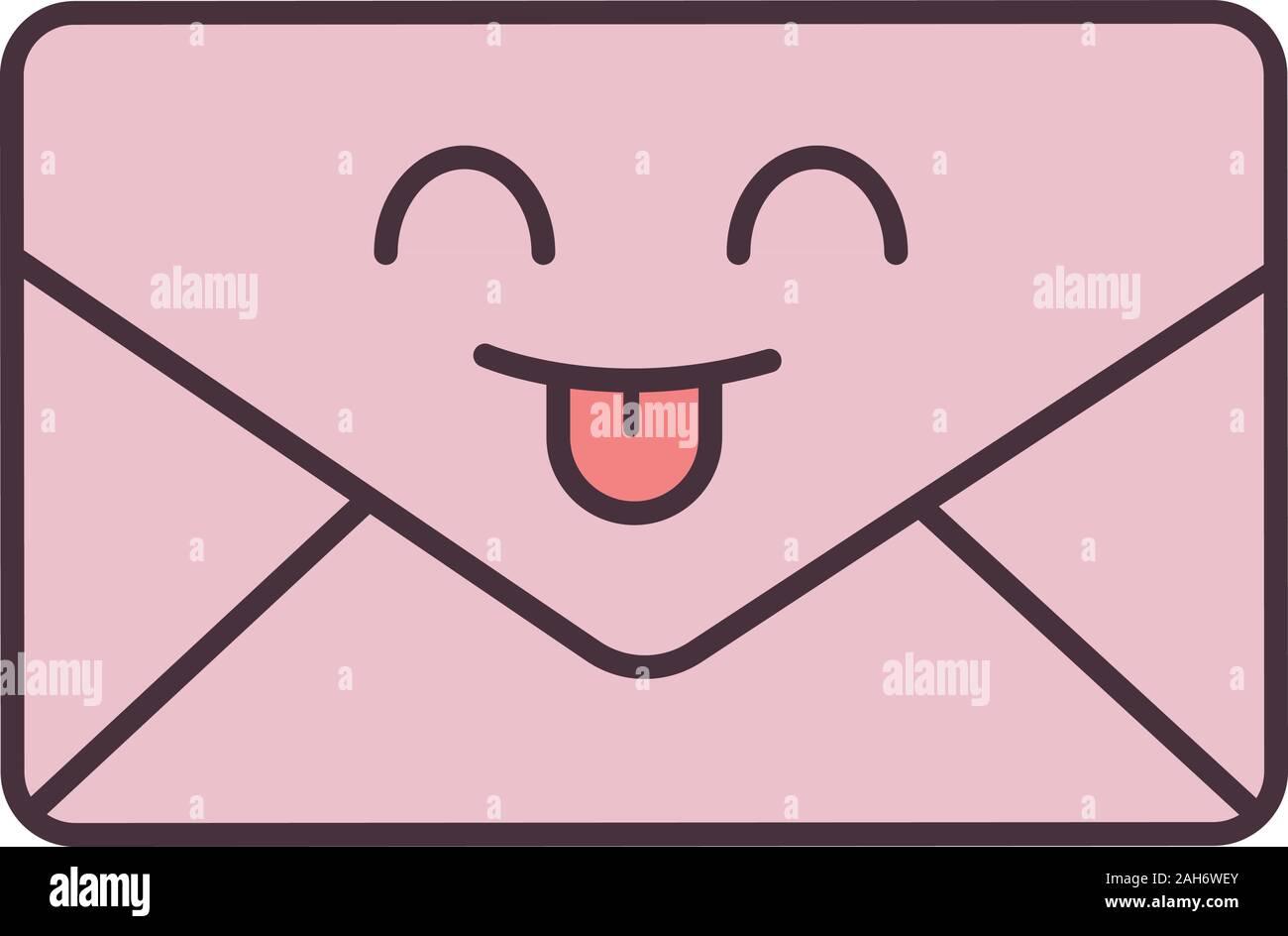 L'icône couleur de caractères e-mail souriant. Messenger facile et rapide.  Enveloppe. Lettre. La Poste. Emoticon, Emoji. Vector illustration isolé  Image Vectorielle Stock - Alamy