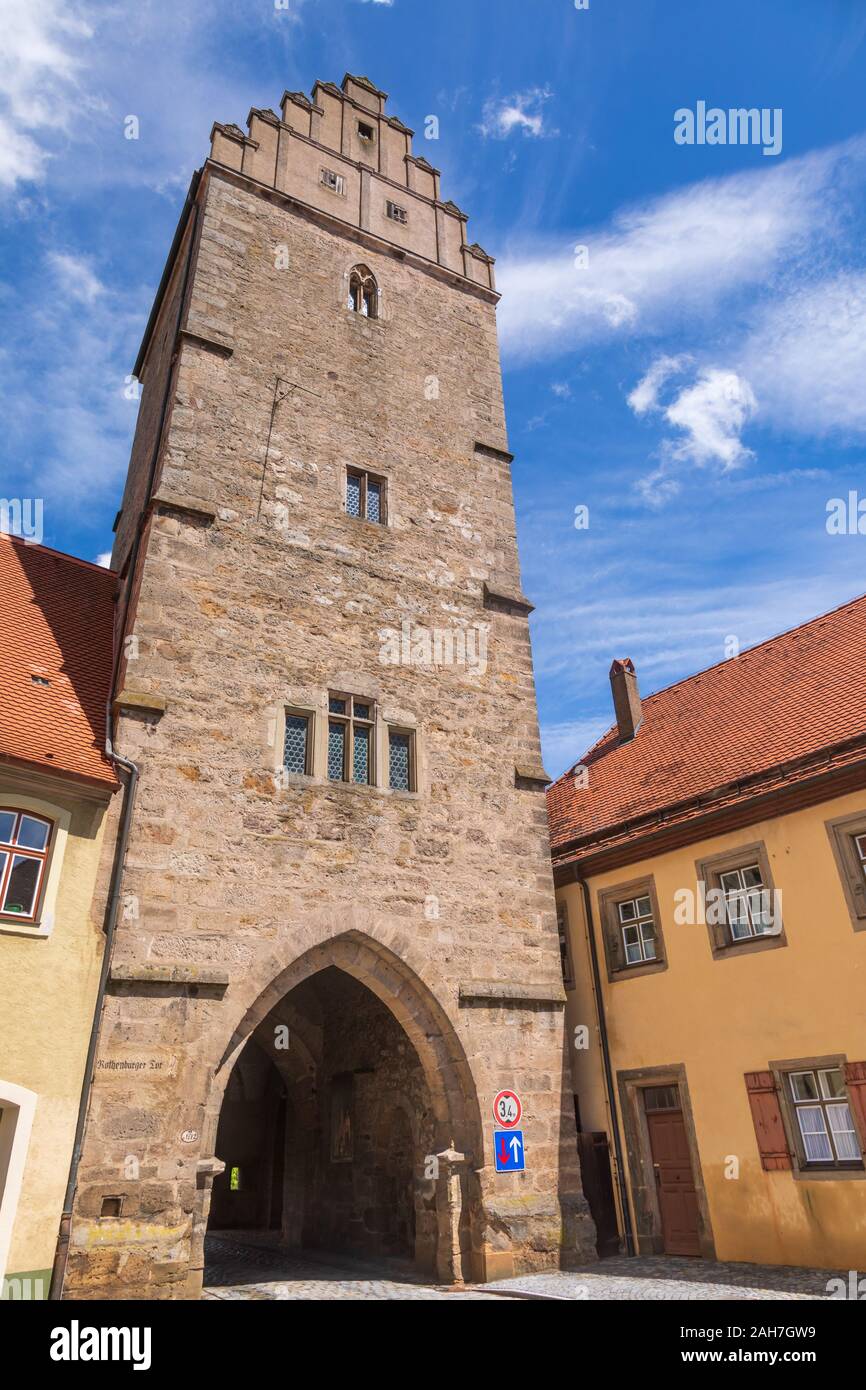 Rothenburger Tor (Porte) entrée de la vieille ville de Frankenthal, une ville historique sur la partie nord de la Route Romantique route touristique populaire Banque D'Images